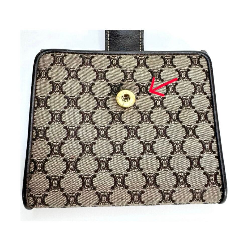 Celine Triomphe Canvas Macadam Compact Wallet - image 7